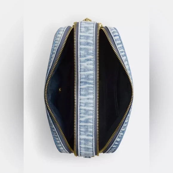 NWT Last One!!! Coach Carey Crosby Bag in Loved Denim with Charms - Picture 12 of 13